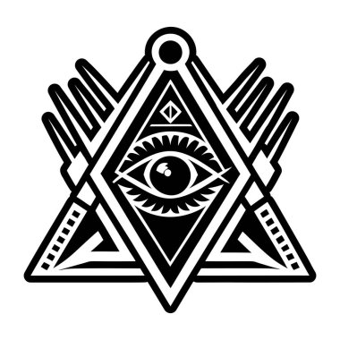 Masonik görüş sembolünün tam biçimli bir simgesi