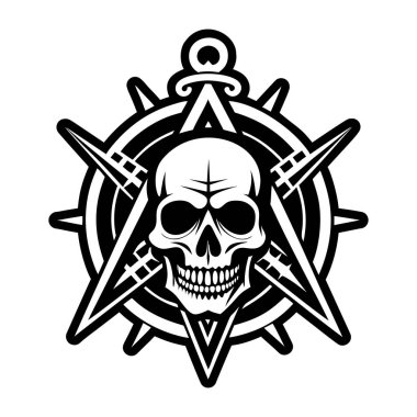 Bir masonik kafatası sembolünün sembolü.