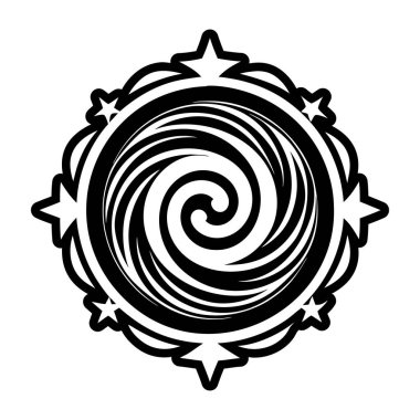 Sarmal galaksi sembolünün katı biçim simgesi