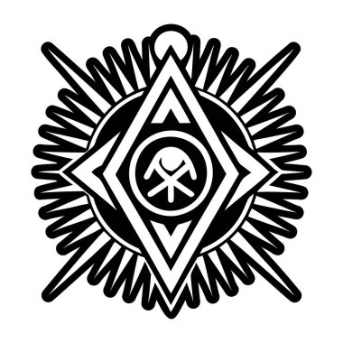 Güneş patlaması sembolünün doldurulmuş bir simgesi