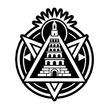 Babil Kulesi sembolünün doldurulmuş bir simgesi