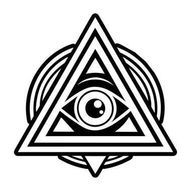 İlluminati sembolünün bir simgesi.