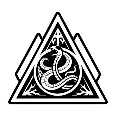 Yılan sembolünün katı biçim simgesi