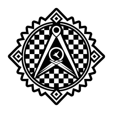 Masonik araç sembolünün tam biçimli bir simgesi
