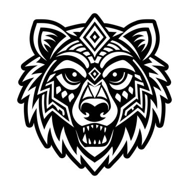 Ayı suratlı dövmenin sağlam bir simgesi