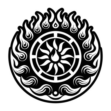 Bunring ateş sembolünün katı bir simgesi