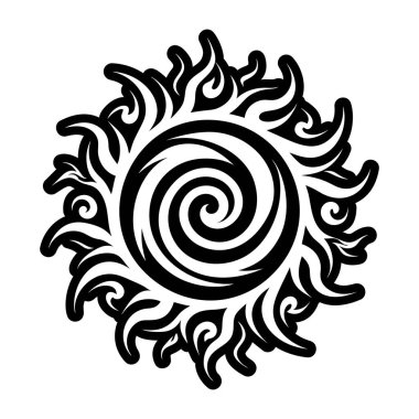 Katı bir ateş girdabı simgesi