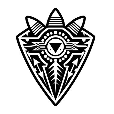 Yerli ok başı dövmesinin doldurulmuş bir simgesi