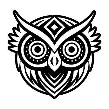 Baykuş kafası dövmesinin sağlam bir simgesi