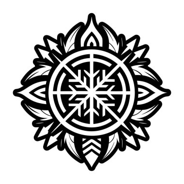 Bilgelik tekerleği dövmesinin sembolü.