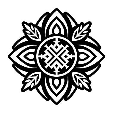 Çeroki desen sembolünün doldurulmuş bir biçim simgesi