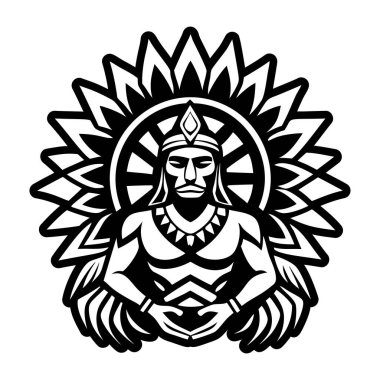 Yerli adam sembolünün doldurulmuş bir simgesi