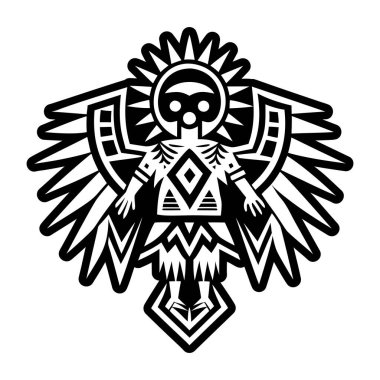 Totem Çeroki sembolünün katı bir simgesi