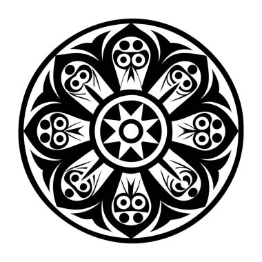 Kutsal tekerlek sembolünün sembolü.