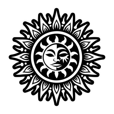 Güneş tutulması sembolünün katı bir simgesi