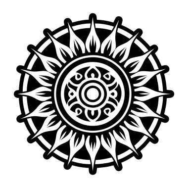 Güneş çemberi sembolünün doldurulmuş bir simgesi