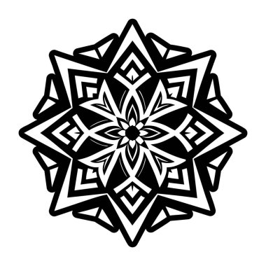 Geometrik sembollü dövmenin katı bir simgesi