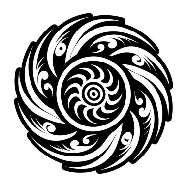 Rüzgarın girdap sembolünün doldurulmuş bir simgesi