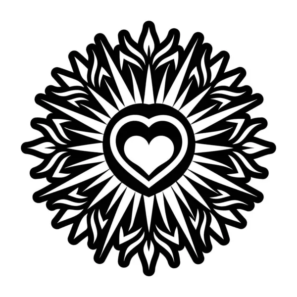 Katı bir kalp güneş patlaması sembolü.