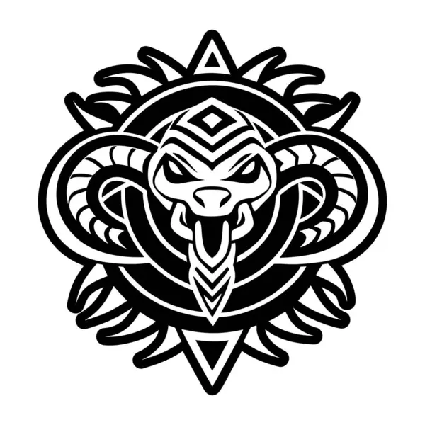 Yılan dövmesinin katı bir simgesi