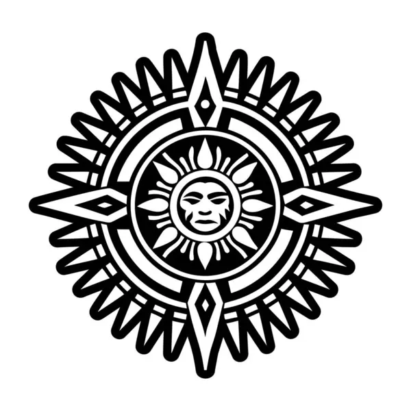 Güneş tanrısı dövmesinin katı bir simgesi.