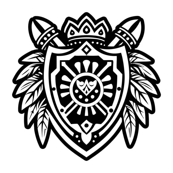 Savaşçı kalkanı dövmesinin katı bir simgesi.