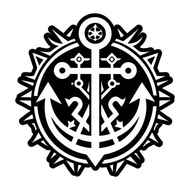 Kozmik çapa dövmesinin doldurulmuş bir simgesi