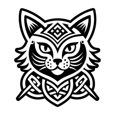 Kedi dövmesinin sembolü.