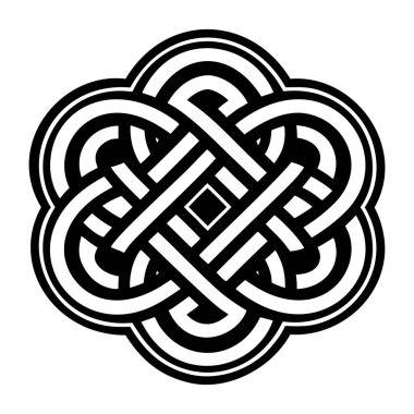 Sonsuz düğüm sembolünün dolu stil simgesi