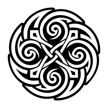 Girdap sembolü dövmesinin katı bir simgesi