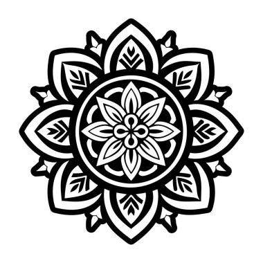 Çiçek mandala dövmesinin katı bir simgesi.