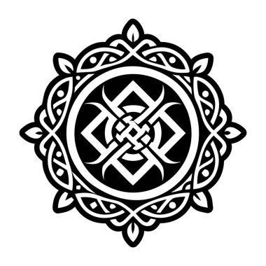 Sihirli rün dövmesinin katı bir simgesi.