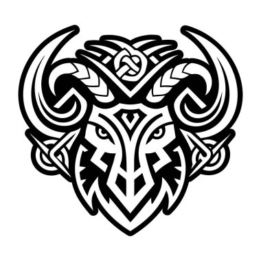 Koruyucu boynuz dövmesinin katı bir simgesi