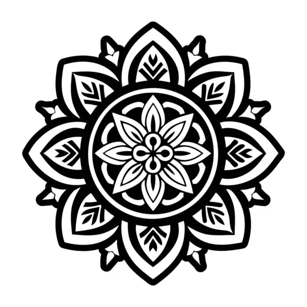 Çiçek mandala dövmesinin katı bir simgesi.