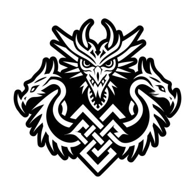 Ejderha dövmesinin doldurulmuş bir simgesi