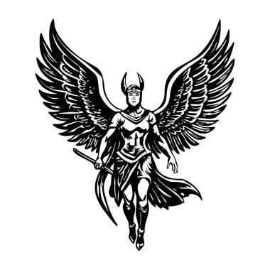 Valkyrie tanrıçasının klasik bir tasviri.