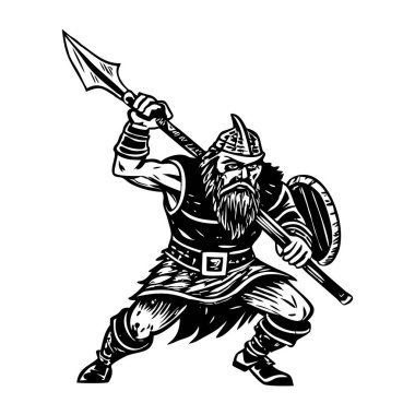 Vektör çizimi. Kılıçlı bir adam.