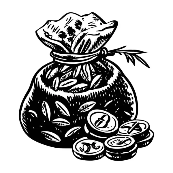 Para çuvalının klasik bir tasviri.