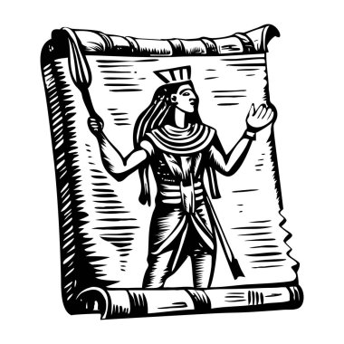 Mısırlı bir papirüsün klasik bir tasviri