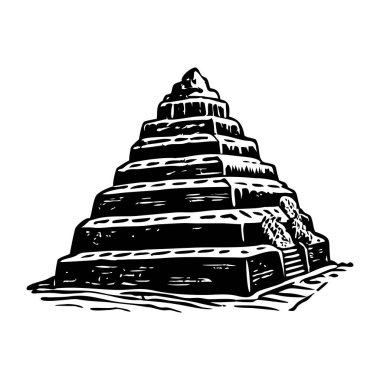 Mısırlı piramidin klasik bir tasviri