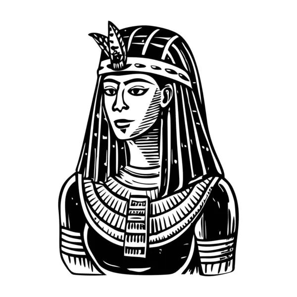 Mısırlı bir kraliçenin klasik bir çizimi.