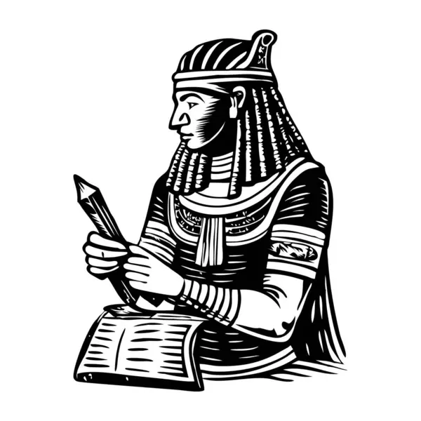 Mısırlı bir yazarın klasik bir çizimi.