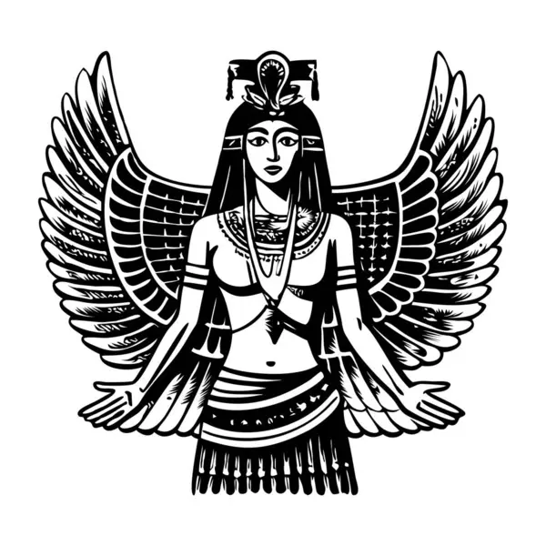 Mısır 'ın eski tarz tanrıça illüstrasyonu