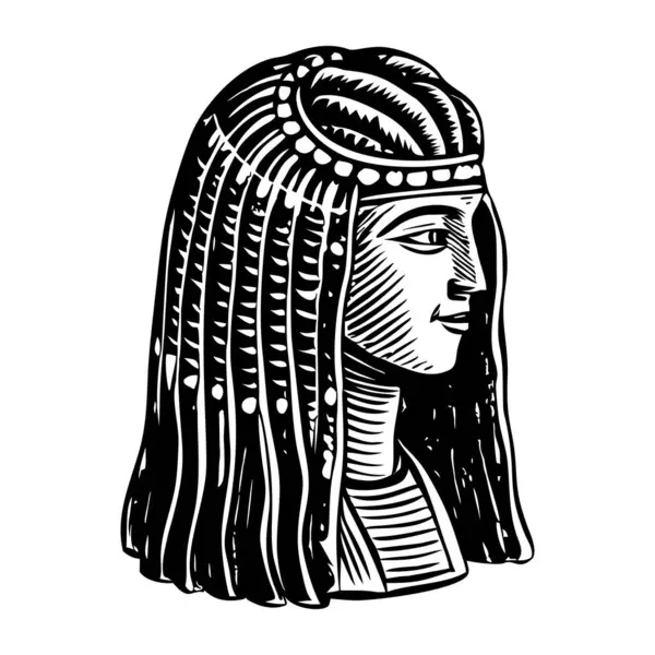 Mısırlı peruğun klasik bir tasviri.