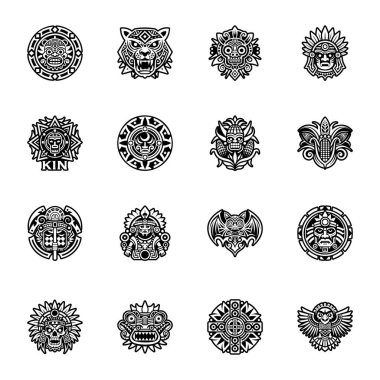 Mayalı takvim dövmesinin doldurulmuş bir simgesi