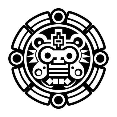 Aztek toprak sembolünün doldurulmuş bir biçim simgesi