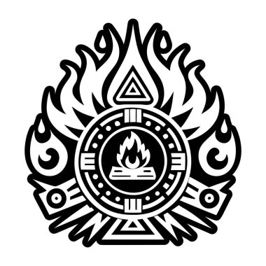 Kutsal ateş sembolünün katı bir simgesi.