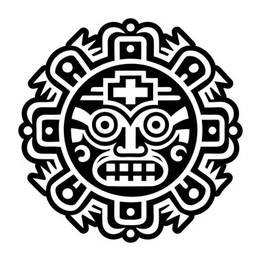 Aztek dairesi dövmesinin bir simgesi.