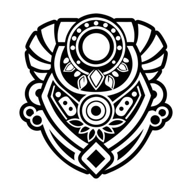 Aztek mücevher dövmesinin doldurulmuş bir simgesi