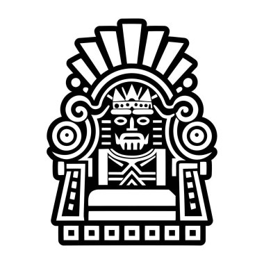 Aztek tahtı dövmesinin sembolü.